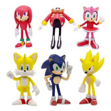 6 Adornos Figuras Regalos Sonic The Hedgehog