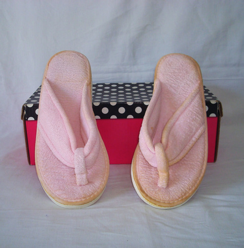 Pantuflas Ojotas De Toalla Color Rosa. Talle 36. Cocot 