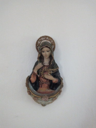 Figura De Virgen Sagrado Corazón Colgante. Italia.
