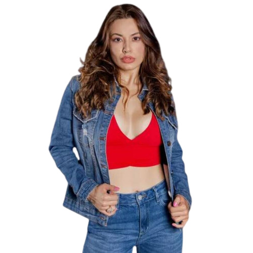 Jaqueta Básica Jeans Casaco Escura Inverno Blusa