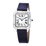 Cartier Santos-dumont Reloj De Mujer Con Esfera Plateada De 