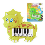 Brinquedo Teclado Musical Bebê Piano Dinossauro Com Música