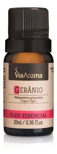 Oleo Essencial De Geranio 10 Ml - Via Aroma