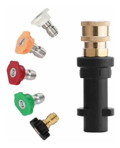 Adaptador Lavadora Alta Pressão Karcher Engate Rápido+5bicos