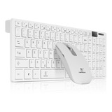 Teclado E Mouse Sem Fio Wireless Usb Slim Moderno Kit Novo