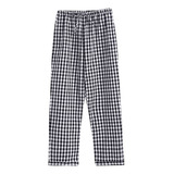 Pantalones Largos A Cuadros Holgados Para Mujer, Pijama, Rop