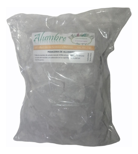 Piedra Alumbre De Potasio Natural 2kg Productos Tenango