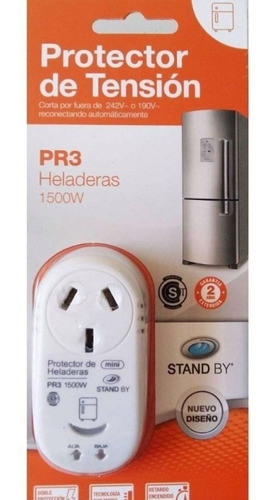 Protector De Tensión  Pr3 De 1500 W. Para Heladeras-freezer 