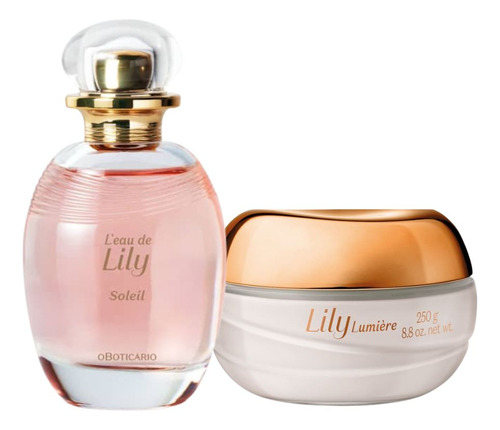 Combo Lily Soleil + Creme Lily Acetinado Lumière Presente Feminino O Boticário