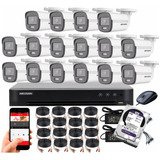 Cctv Kit Hikvision Dvr 16ch+ 16 Cam 2mp Colorvu + Disco 4tb