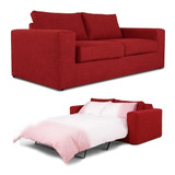 Sillon Cama 2 Plazas Automatico  Sofa Chenille Muebles Oasis