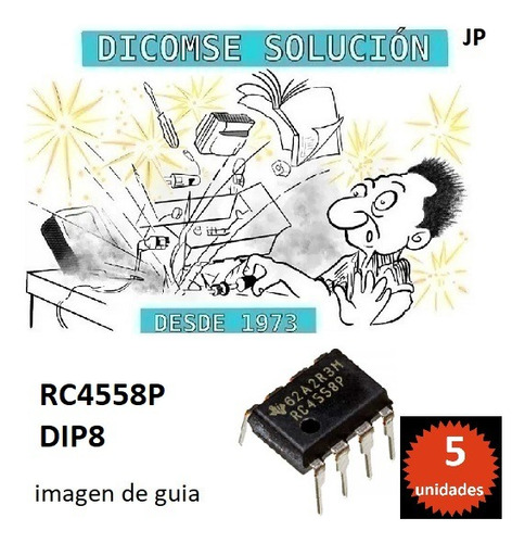 Rc4558p = Mc4558n Njm4558   Rc4558 Amp Oper  Dil8 5 Unidades