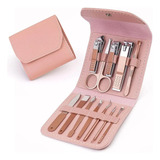 Estuche De Manicure Corta Uñas Kit En Acero Profesional