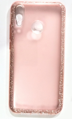 Huawei Y9 2019 Funda Mobo Glam Rosa Clear Glitter