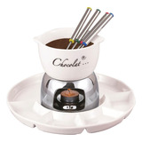 Aparelho De Fondue Chocolate Cerâmica 8pçs Branco Hauskraft