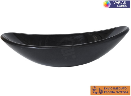 Cuba De Vidro Banheiro Lavabo Canoa Oval 46x31cm Cores