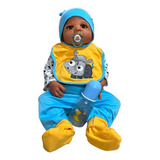 Bebe Reborn Menino 100% Silicone 57 Cm- Bento Moreno - Foto