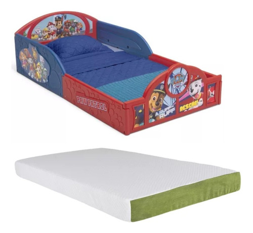 Cama Infantil 2 En 1 Play Area Paw Patrol Con Colchon