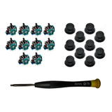 10 Analogos + 10 Capuchas + 1 Torx 8 Para Control Ps4 