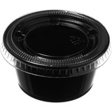 Vaso Souffle Negro 2oz Con Tapa Incluida - 500 Juegos