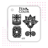 Placa De Stamping Acrilico Lefemme Mod 177  Local Flores