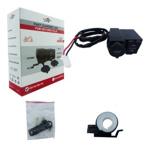 Cargador Para Moto, 2usb Mas Encendedor 12v