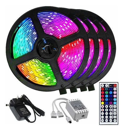 20m Rgb Led Tira Decorativa Flexible Cinta De Luz Control De