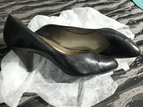 Zapatos Stiletos Negros 37/8 Impecables