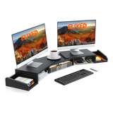 Elived Soporte Elevador De Monitor Doble Con Dos Cajones Gir