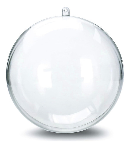 50 Bolas Esferas Plastica Transparentes Para Decorar 8cm 