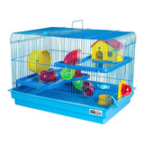 Gaiola Para Hamster Roedor Rato Space Azul