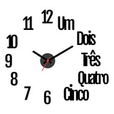 Relógio De Parede 3d Decoração Numeros Pontos Letras Médio