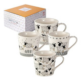 Set De 4 Tazas De Café - Tazas Lindas De Cerámica Por..