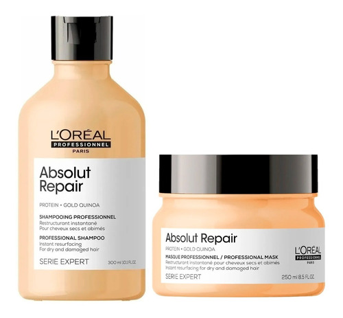 Shampoo + Mascara Baño De Crema Loreal Absolut Repair Lipidi