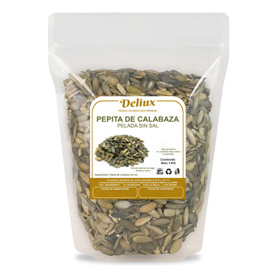 Pepita Semilla De Calabaza Pelada Cruda Sin Sal 1 Kg | MercadoLibre
