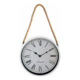 Reloj De Pared Diseño Simil Antiguo Diametro 27cm Diseño Vgo Color De La Estructura Blanco Color Del Fondo Beige