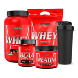 Combo Integral Medica Nutri Whey Protein Refil Bcaa Creatina