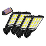 4pcs Luces De Calle Solares Focos Al Aire Libre 200w .