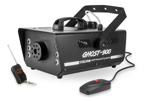 Camara De Humo Ghost 900w Steelpro Con Control Inalámbrico Color Negro