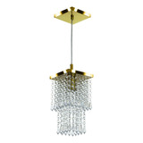 Pendente De Cristal Acrilico Spark Dourado Magnifico