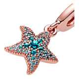 Charm Pandora  Estrella De Mar Brillante Colgante Rose Gold