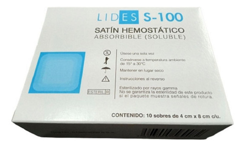 Gasa Hemostática Autoadhesiva Lides S-100 4cm X 8cm 2 Cajas