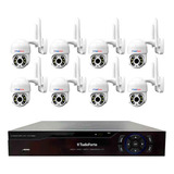 Kit 8 Câmeras Full Hd Speed Dome Ip Wifi + Dvr Tfhdx 3304