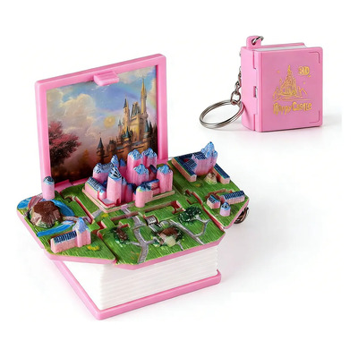 Llavero Harry Potter: Castillo De Hogwarts Edición 3d Rosa