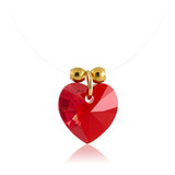 Collares Mujer Invisibles Corazones Swarovski Lindas Joyas