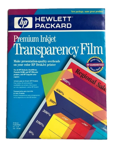 Filmina Hp C3828a Transparencia Transparency Film Inkjet X20
