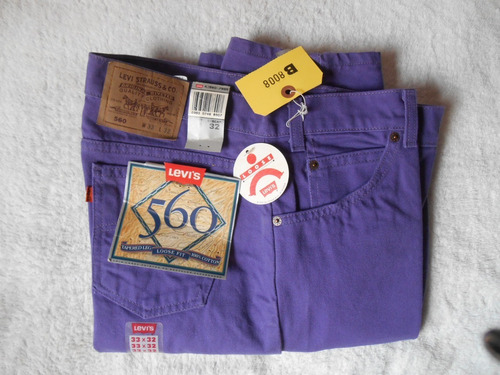 Pantalon Levis 560 Morado Nuevo Made In Usa Talla 33-32 1993