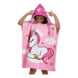 Poncho Infantil Atoalhado Roupão Banho Praia Piscina Verão