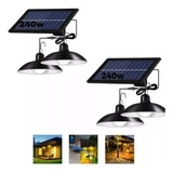 Pack 2 Lampara Solar Led Colgante 120w Plafón + Control