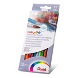 Lápices De Colores Acuarelables Pentel Watercolour 12 Pzs